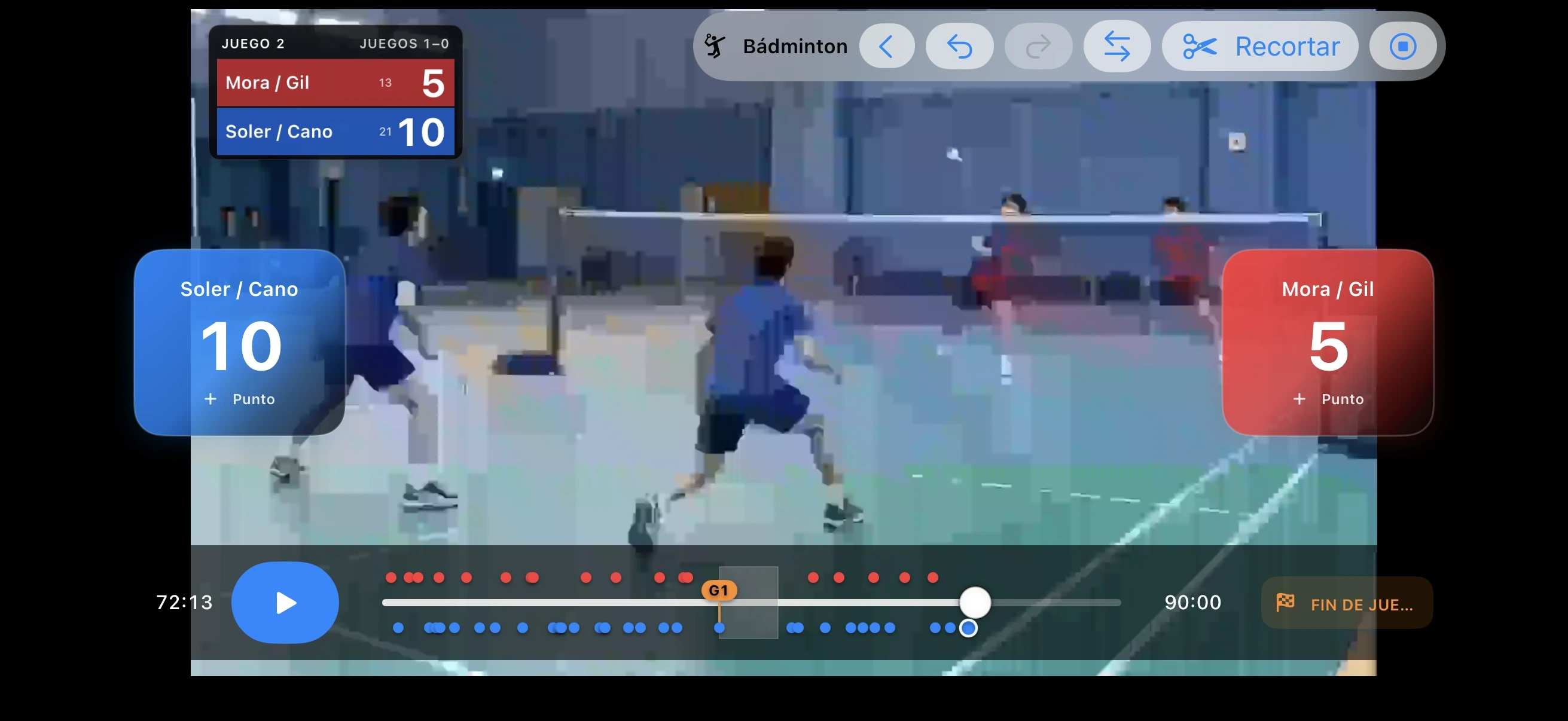 Bádminton – Anota mientras miras