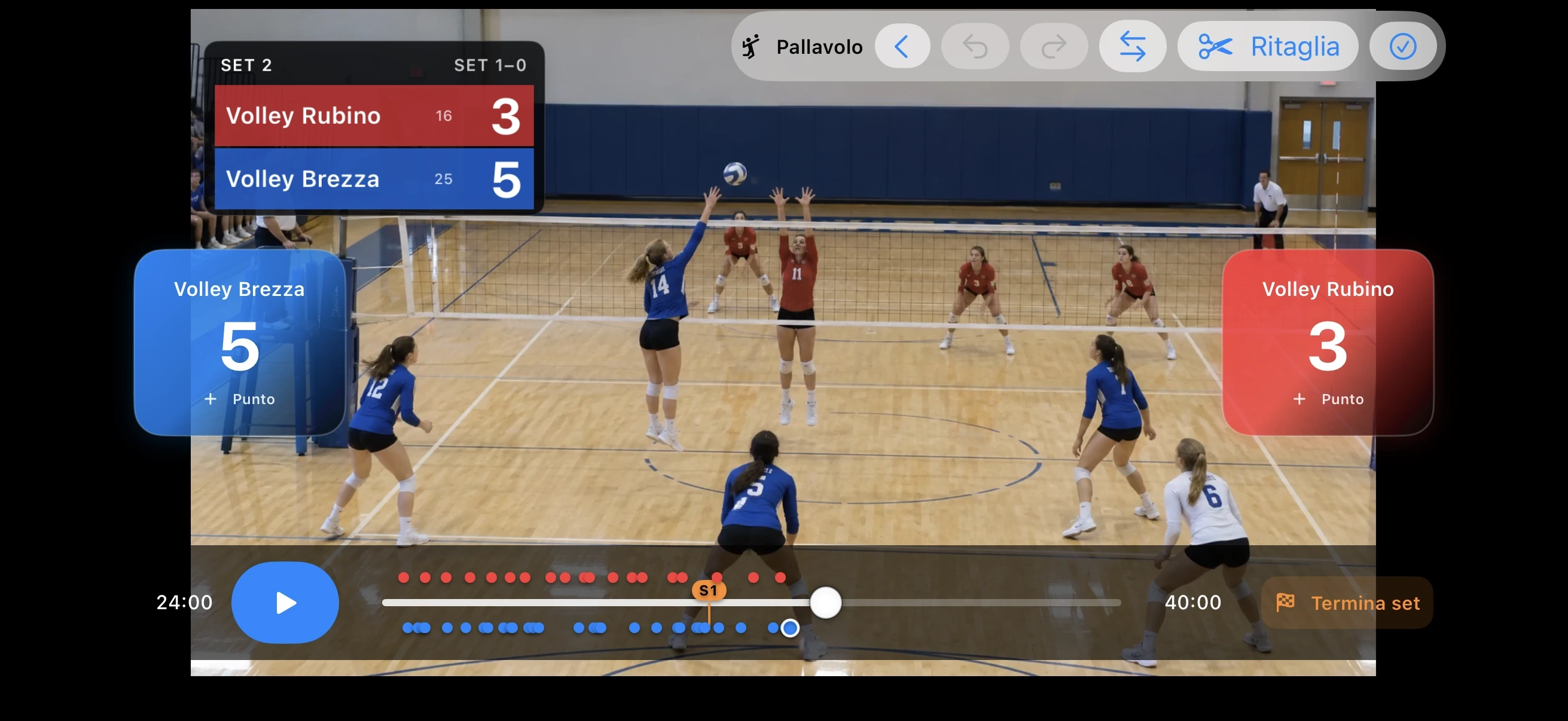 Pallavolo – Segna mentre guardi
