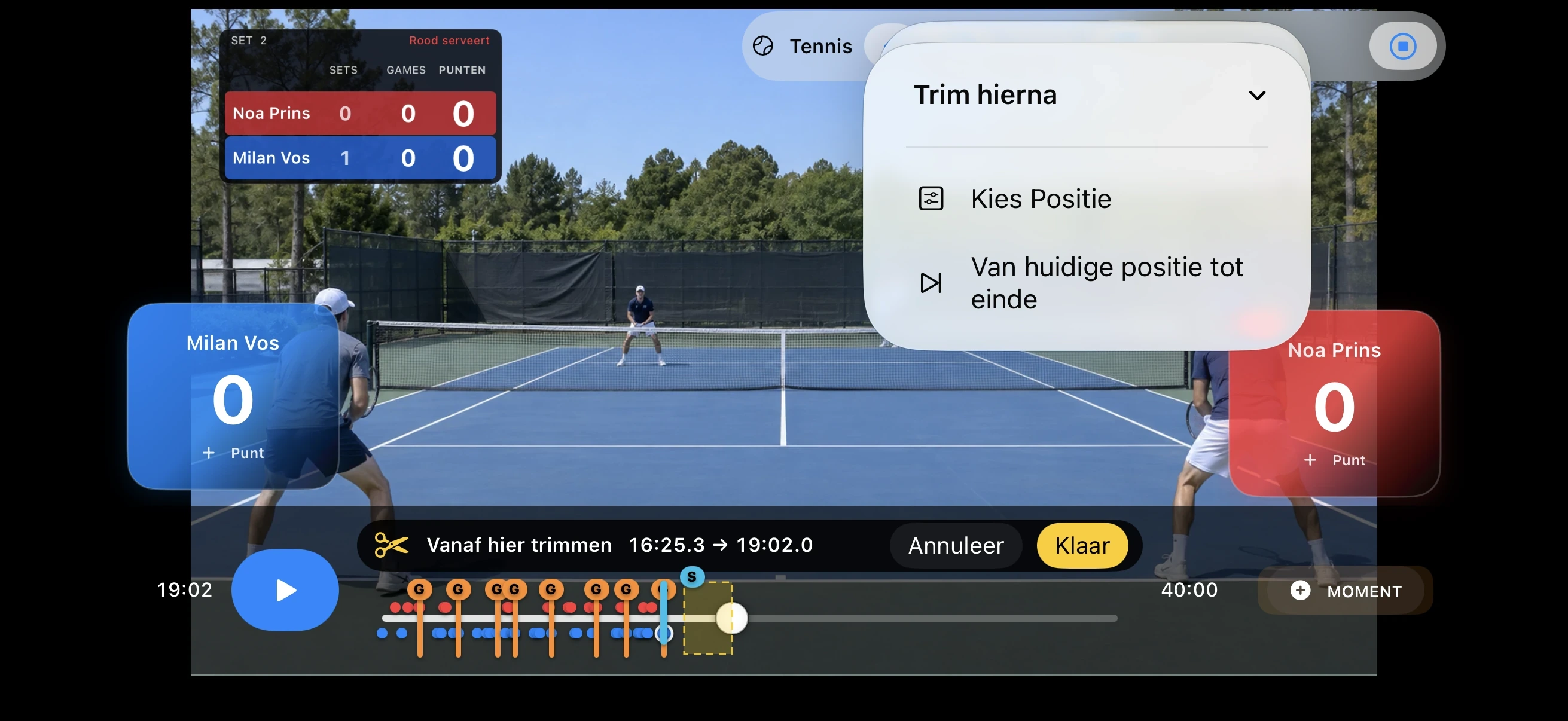 Tennis – Trim wat je niet nodig hebt
