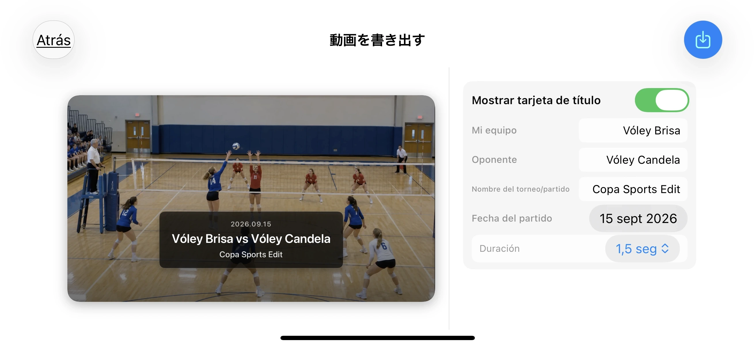 Volleyboll – Lägg till ett titelkort