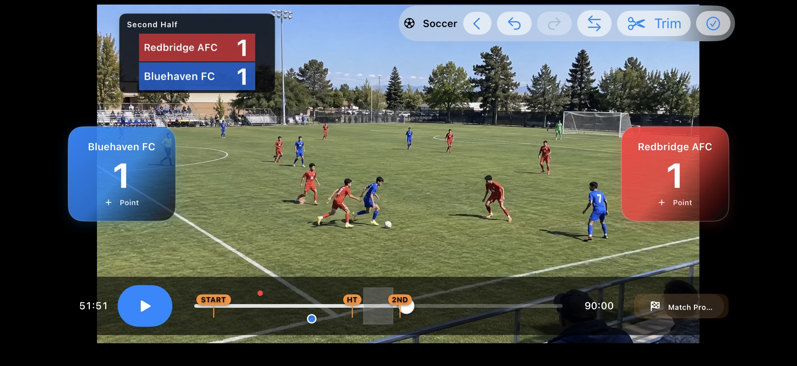 足球 – 邊看邊記錄比分